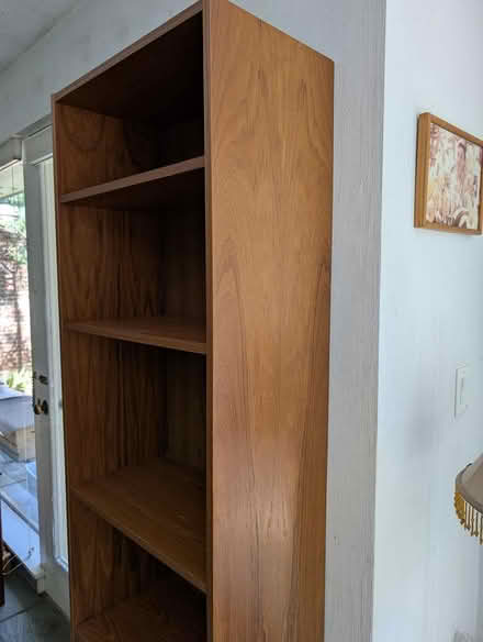 Photo of free ~6 ft tall wooden bookcase (Lexington) #1