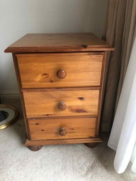 Photo of free Pine bedside drawers (Hayling Island PO11) #1