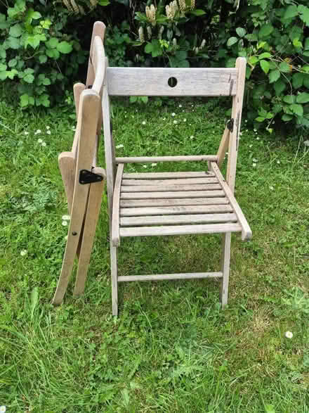 Photo of free 2x Foldable Wooden Garden Chairs (Broadbridge Heath) #1