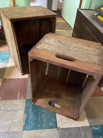 Photo of free Wooden Crates (5 total) (Woolen Mills, Cville) #2