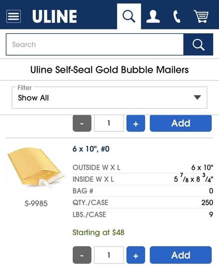 Photo of free Bubble Mailers 6”x10” (Pantops/Proffit Road) #2