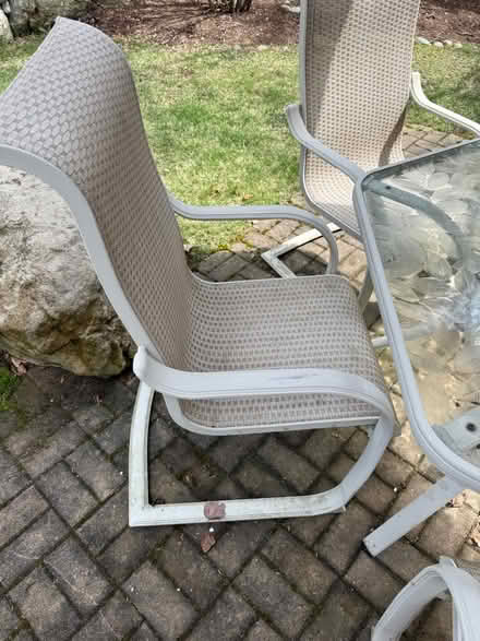 Photo of free Glass top patio table and chair set (Lexington 02420) #2