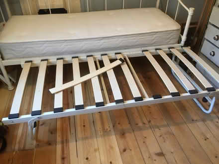 Photo of free Single bed/camp bed/mattresses (Mynydd LLandegai LL57) #3