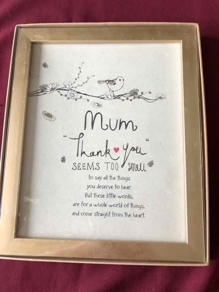 Photo of free Framed Mum Message (Selsdon CR2) #1