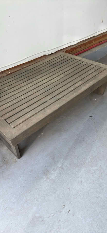 Photo of free Teak wood low outdoor coffee table (Norfolk, MA) #1
