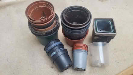 Photo of free Assortment of plastic plant pots (Bromley BR1) #1