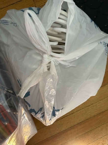 Photo of free Bags of plastic hangers (West Springfield) #2