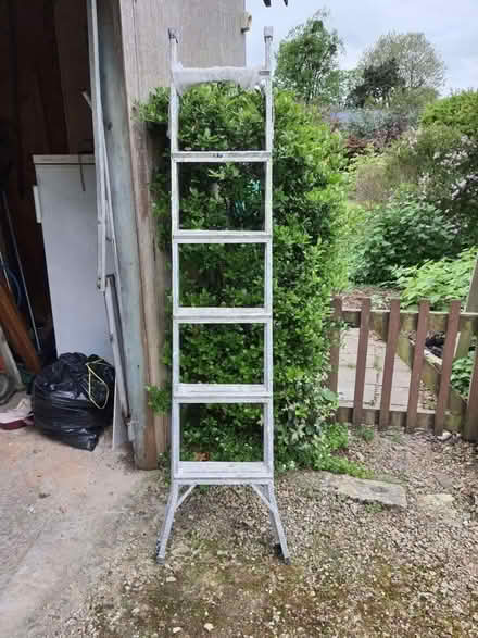 Photo of free Metal adjustable ladder (Stroud central) #1