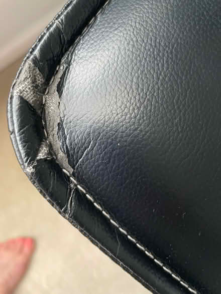Photo of free Black swivel armless desk chair (South Raleigh) #3