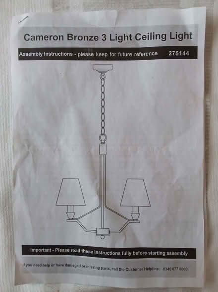 Photo of free 3-light ceiling light (Brampton CA8) #2