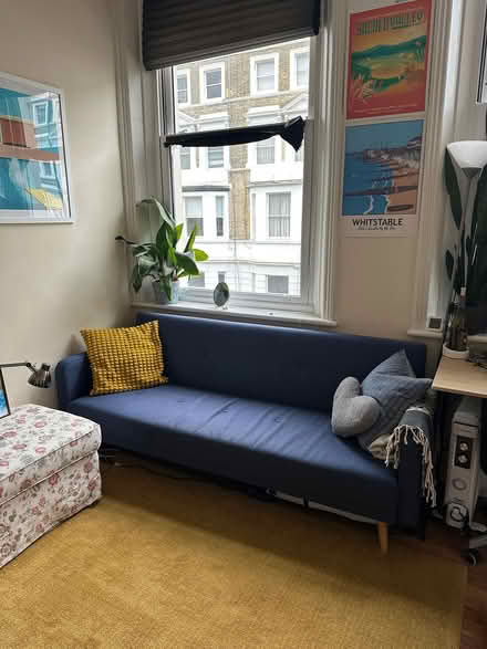 Photo of free Blue sofa bed (West Kensington W14) #1