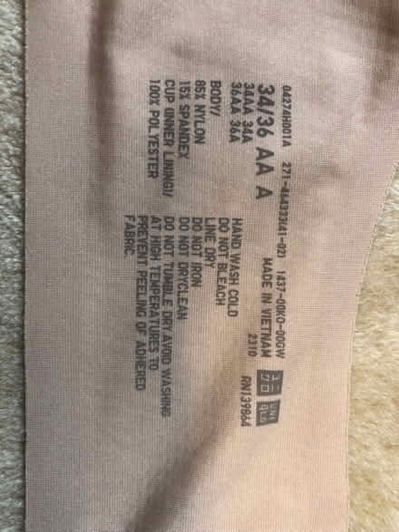 Photo of free Seamless bra size 34AA/36A (Bethesda- River Rd & Wilson Ln) #2