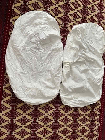 Photo of free 2 Mothercare portable fitted cot sheets (AB25) #1