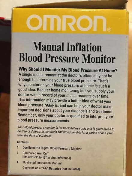 Photo of free 1 Blood Pressure Monitor (Arlington off Mystic St Rte3N) #3