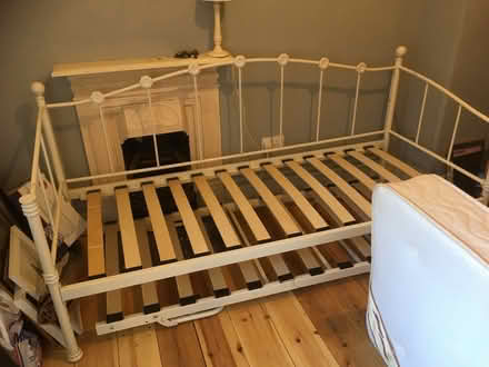 Photo of free Single bed/camp bed/mattresses (Mynydd LLandegai LL57) #2