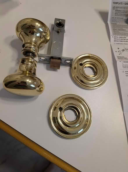 Photo of free Heavy duty brass knob set (Old Ottawa south) #1