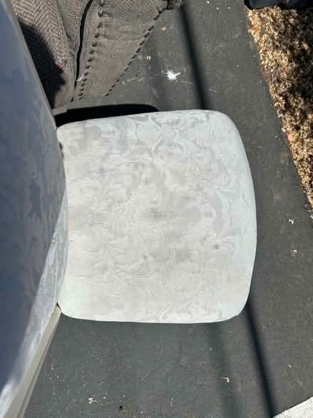 Photo of free Metal-framed upholstered chair (Valencia Avenue, Sunnyvale) #2