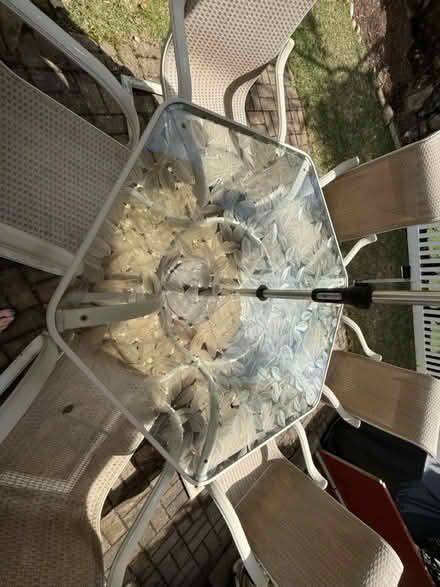 Photo of free Glass top patio table and chair set (Lexington 02420) #3