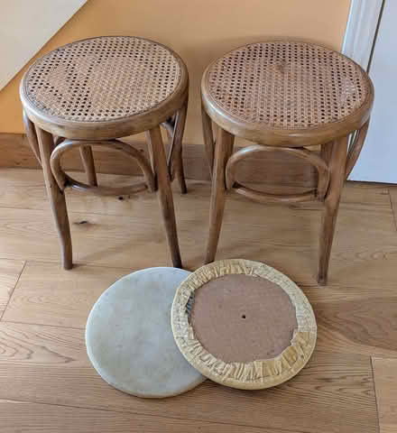 Photo of free Two bent wood stools (Bystock EX8) #1