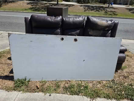 Photo of free Cabinet,wood door, reclining couch (6300 block of 22nd Ave N) #4