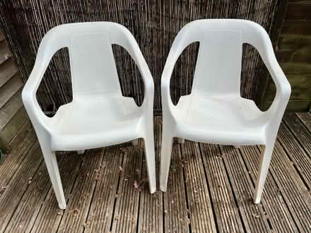 Photo of free 2 Plastic Garden Chairs (Black Dam RG21) #1