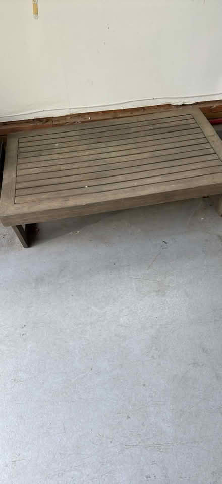 Photo of free Teak wood low outdoor coffee table (Norfolk, MA) #2