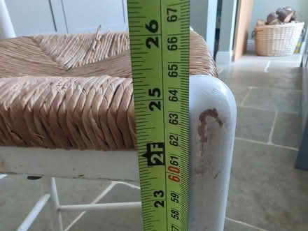 Photo of free White wicker bar stool (B94 Hockley Heath) #2