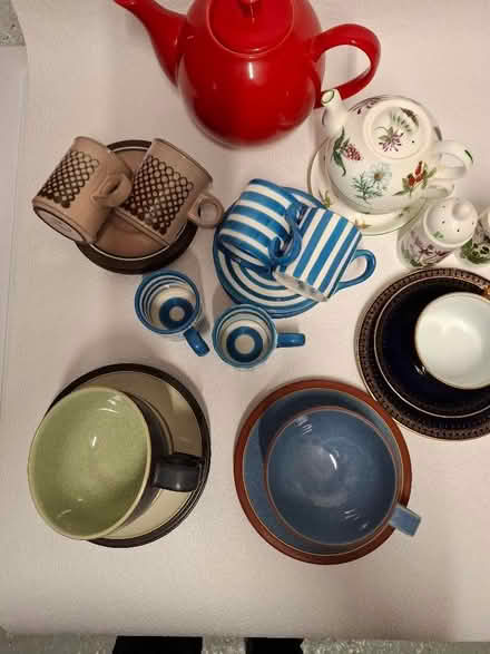 Photo of free Tea Pots and various tea/coffee cups (Peachcroft OX14) #3