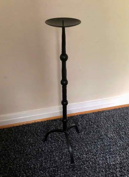 Photo of free Black metal candle holder (Kendal) #1