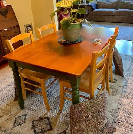 Photo of free Dining table, 4 chairs (Magnolia) #1