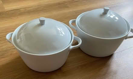 Photo of free Pair of white serving dishes (Rudgwick RH12) #1