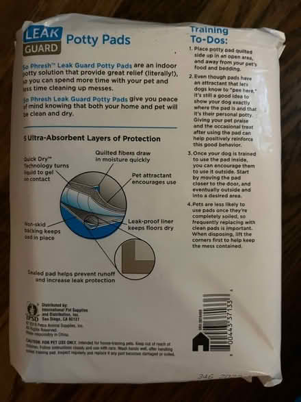 Photo of free Puppy potty pads (Pease) #2