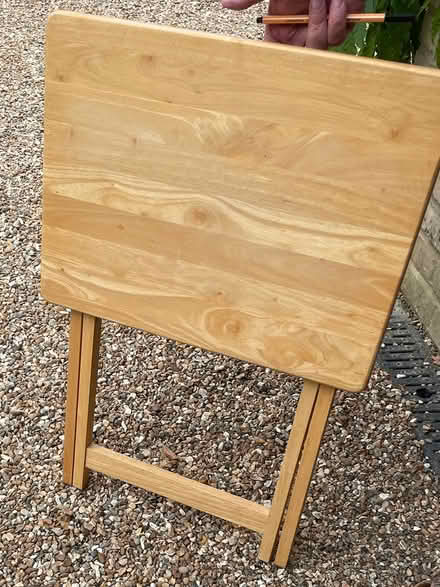 Photo of free Folding wooden side table (Rudgwick RH12) #2