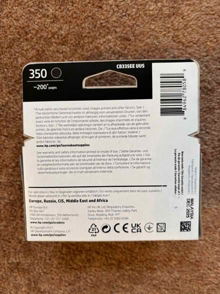 Photo of free HP 350 black ink cartridge (Allerton L18) #2
