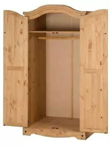 Photo of free 2 door pine wardrobe (Wood Lanes SK10) #2