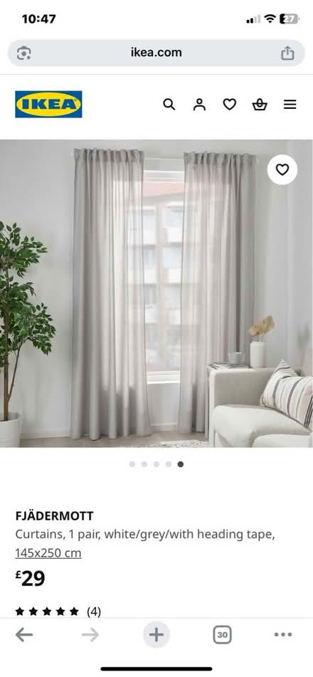 Photo of free 3 pairs ikea curtains (CR8) #1