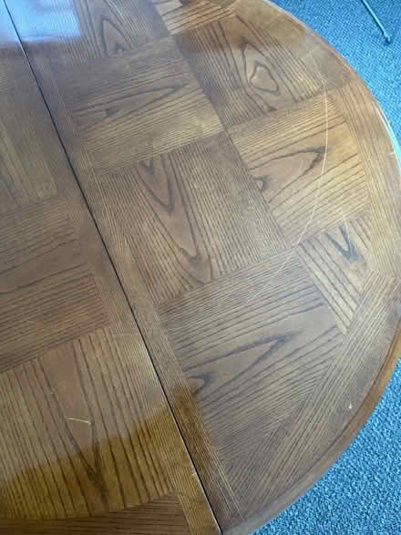 Photo of free Dining table and 5 oak chairs (Lurgan) #2