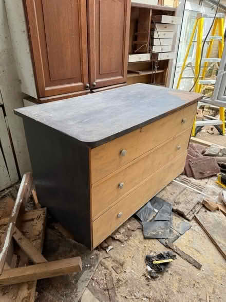 Photo of free Large solid oak chest of drawers (Waterlooville PO7) #2