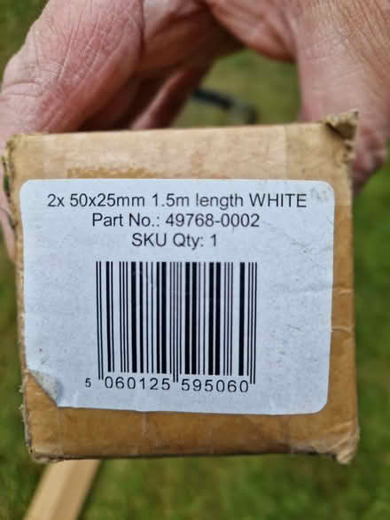 Photo of free D shaped white plastic trunking - two sizes (Arborfield Garrison RG2) #3
