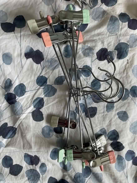 Photo of free 6 metal skirt hangers (Hatch Warren RG22) #1