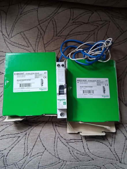 Photo of free Unused RCBOs and spacer (Coxheath ME17) #1