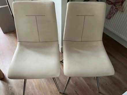 Photo of free Two faux leather dining chairs (Ensleigh) #1