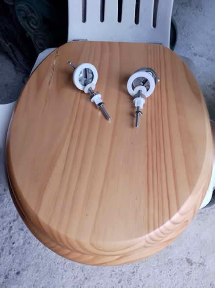Photo of free Toilet seat - solid pine, nearly new (Bucknell SY7) #1