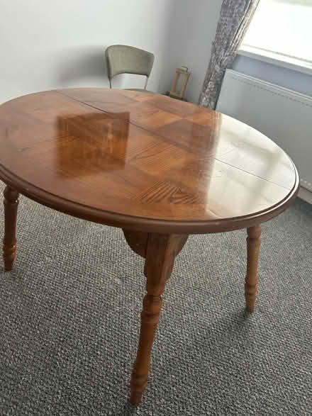 Photo of free Dining table and 5 oak chairs (Lurgan) #1