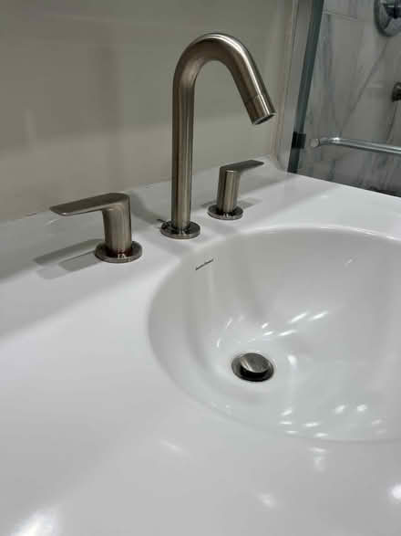 Photo of free white bathroom vanity w sink (Tenleytown) #2