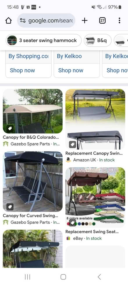 Photo of Garden swing seat canopy (Pittville GL50) #1