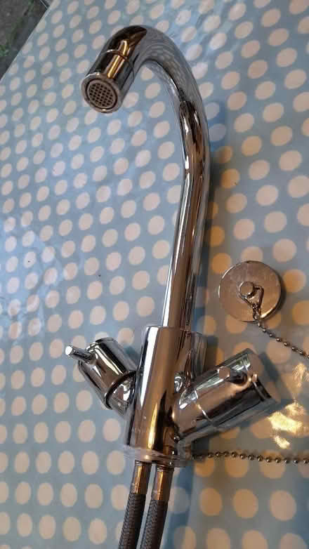 Photo of free Basin mixer tap, chrome, tiny levers, (Hersham KT12) #2