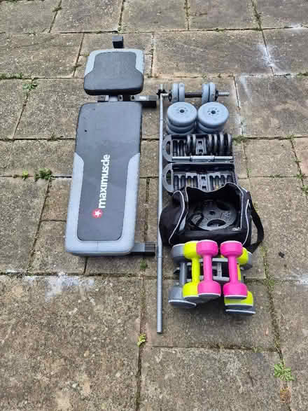 Photo of free Bench and weights (Tile Cross B33) #1