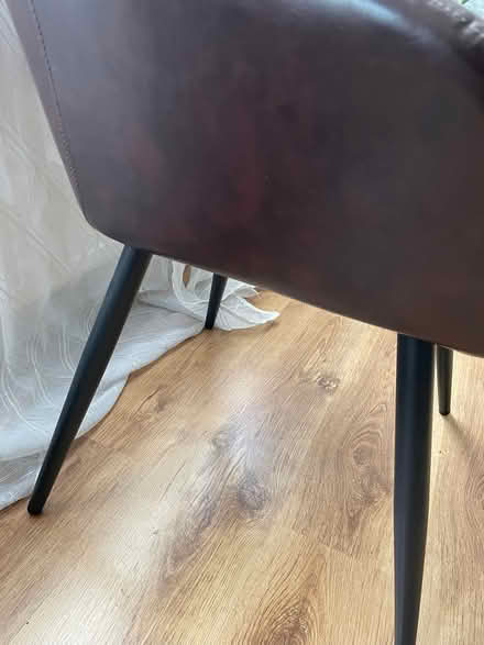 Photo of free Brown faux leather chair (Hatfield Peverel CM3) #2