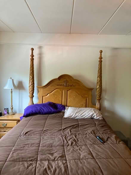 Photo of free Queen size bed frame (Blue Island) #1